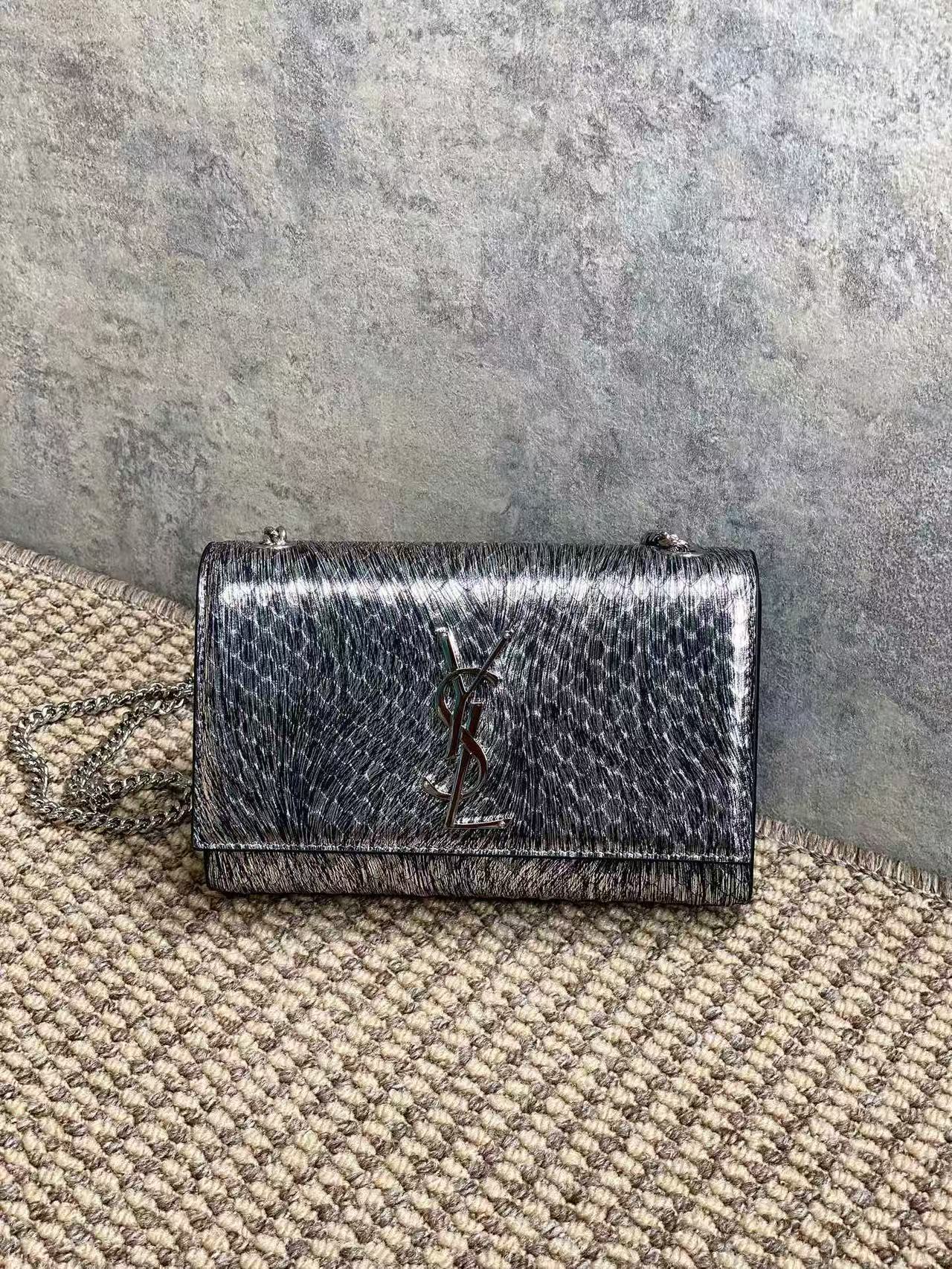 YSLkate Snake Print Shoulder Bag
