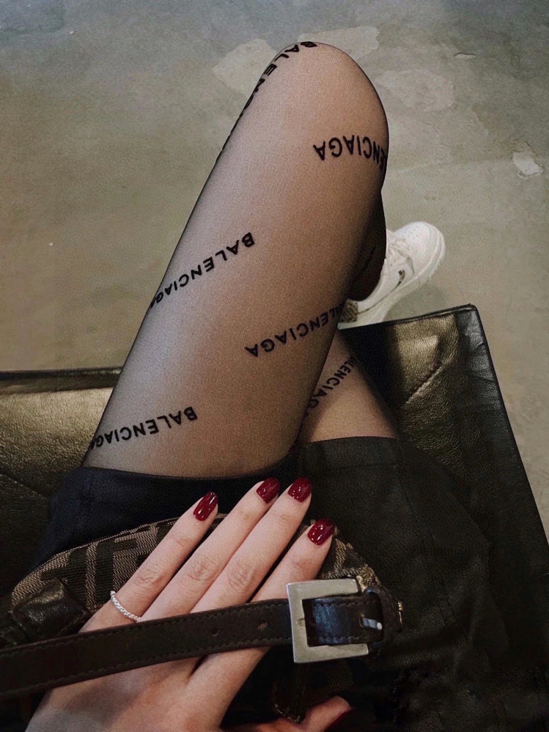 Balenciaga Parisian House Letter Stockings