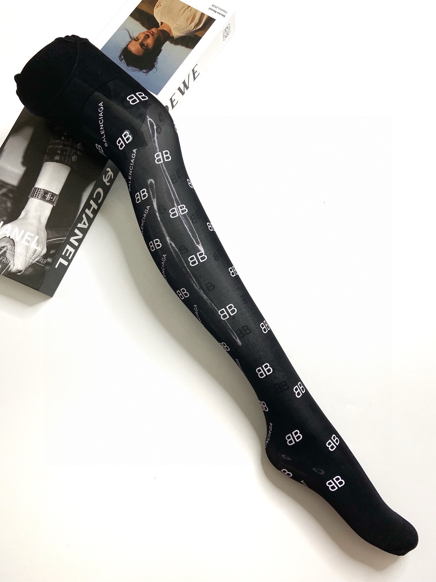 Balenciaga Parisian House Letter Stockings