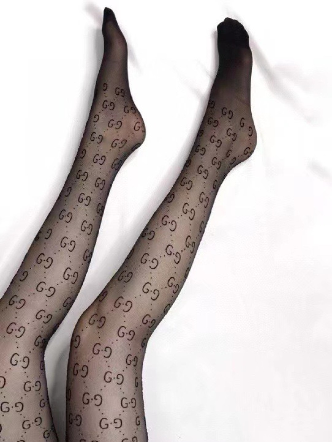 Gucci Classic Flocked GG Monogram Stockings