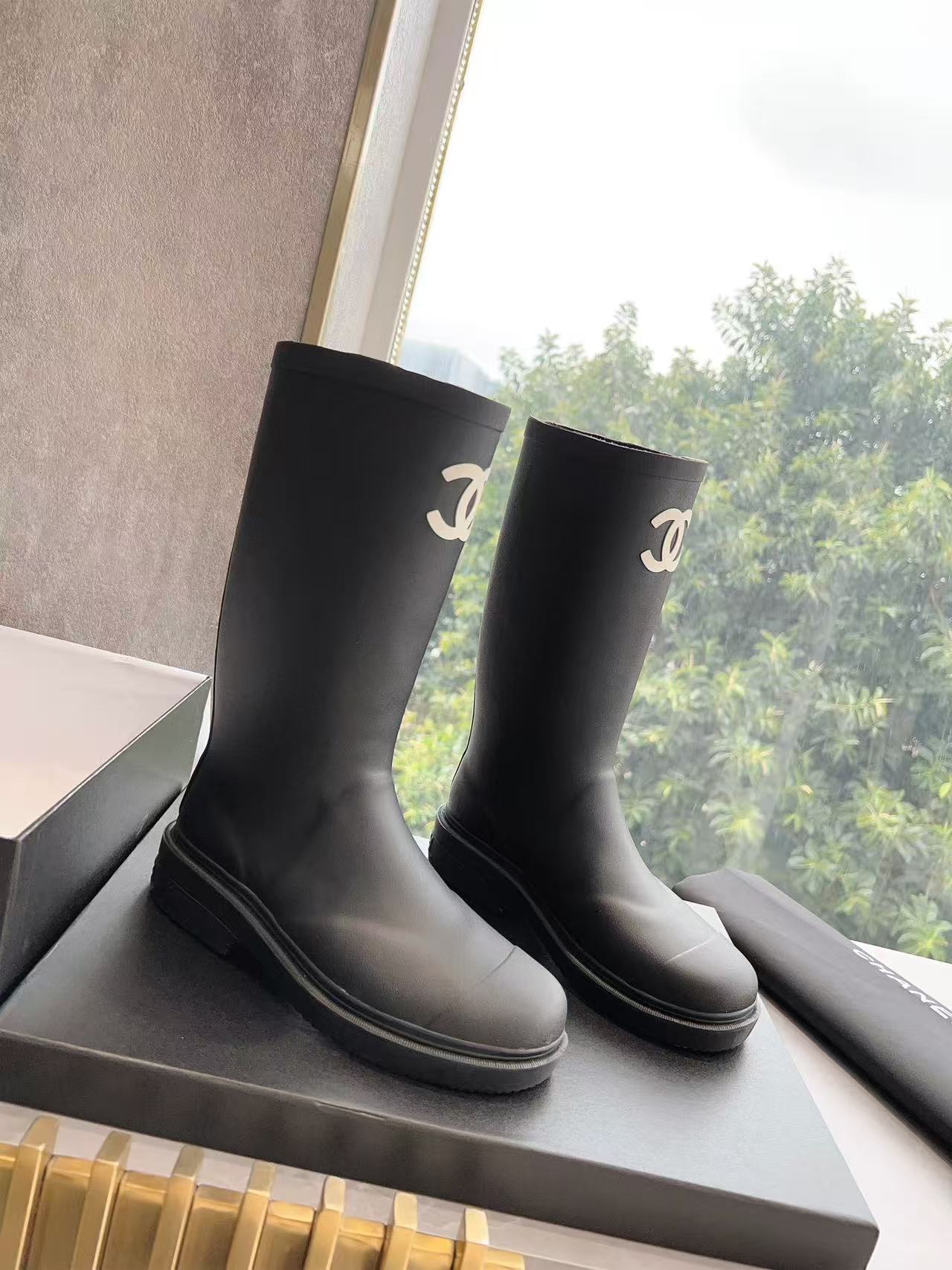 Chanel Rain Boots