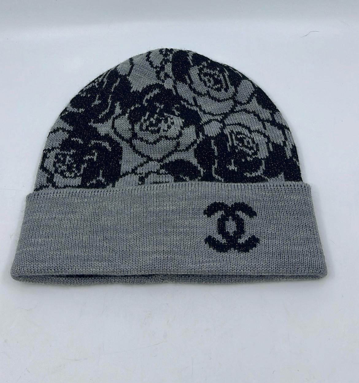 Chanel Floral Knit Beanie