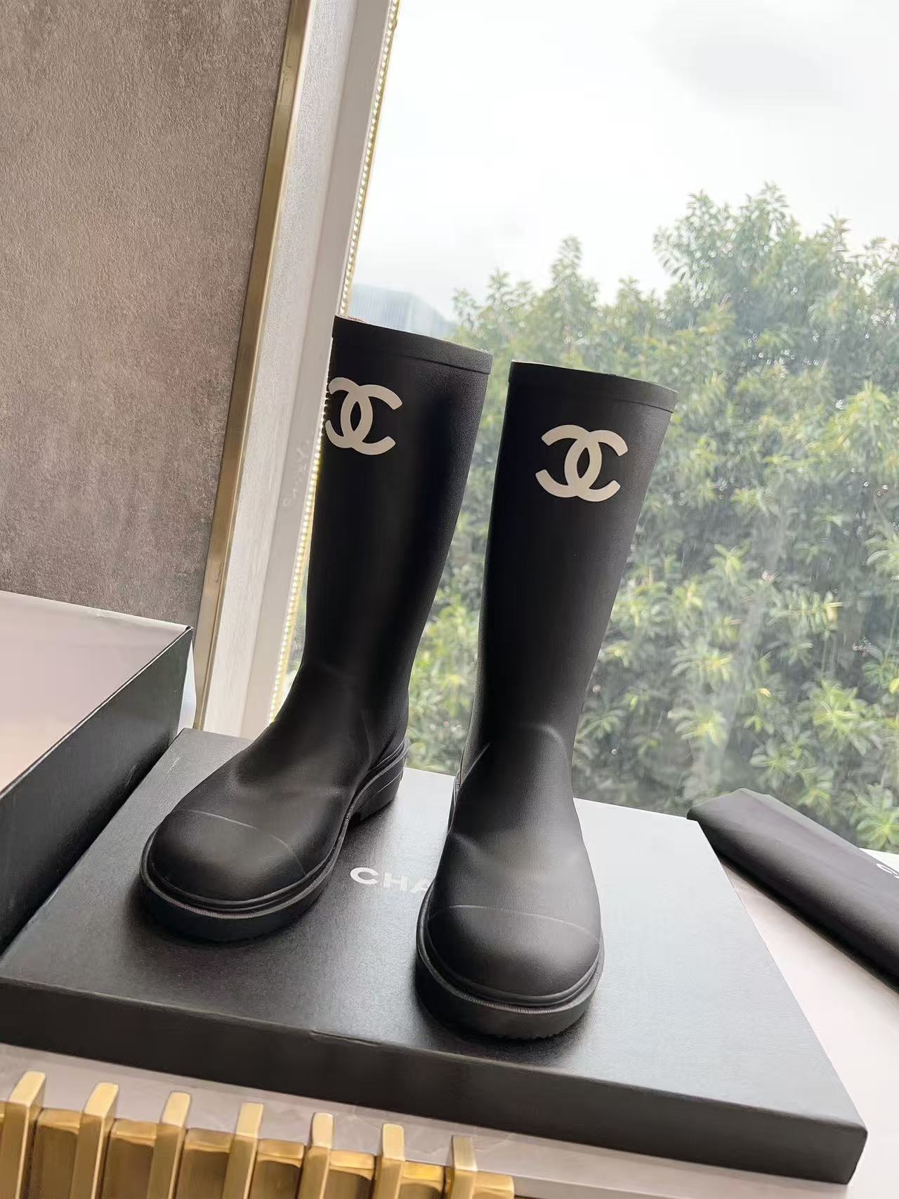 Chanel Rain Boots