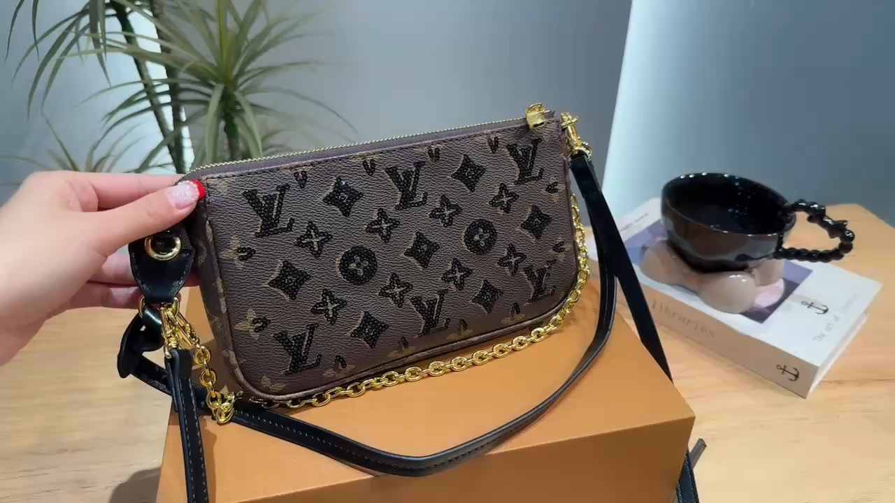Lv Mahjong Underarm Bag
