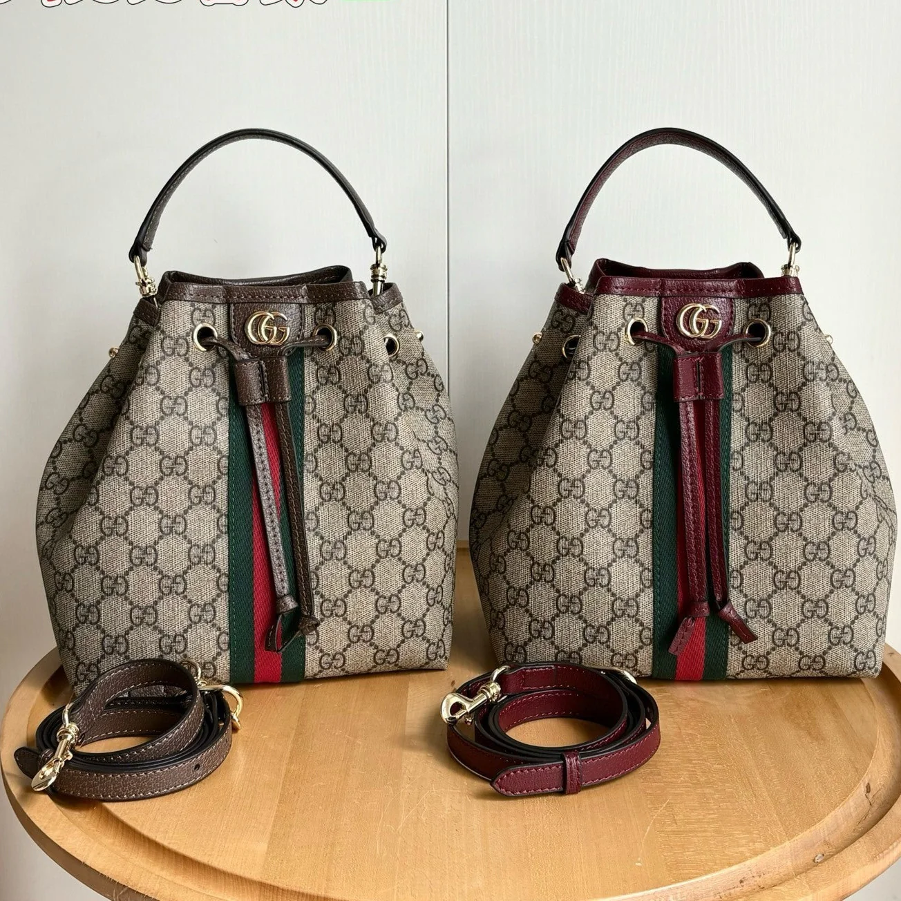 Gucci Ophidia Beige Bucket Bag