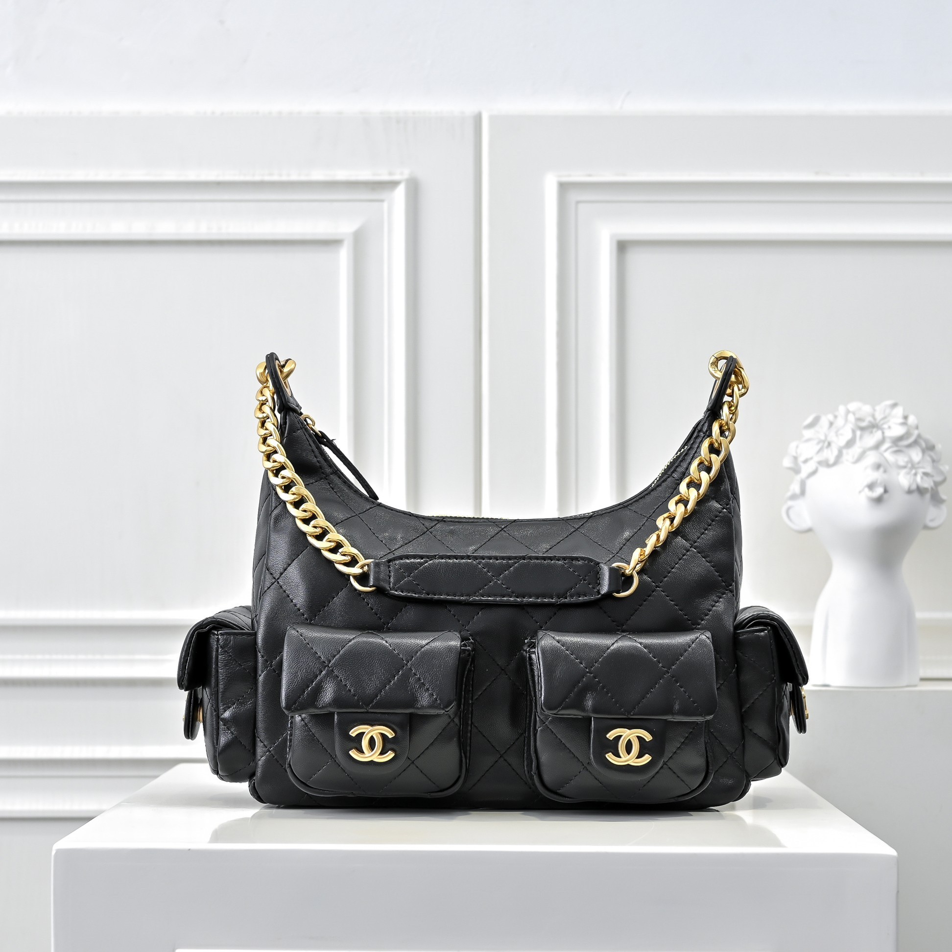 Chanel 25C Quilted Trendy Hobo Bag