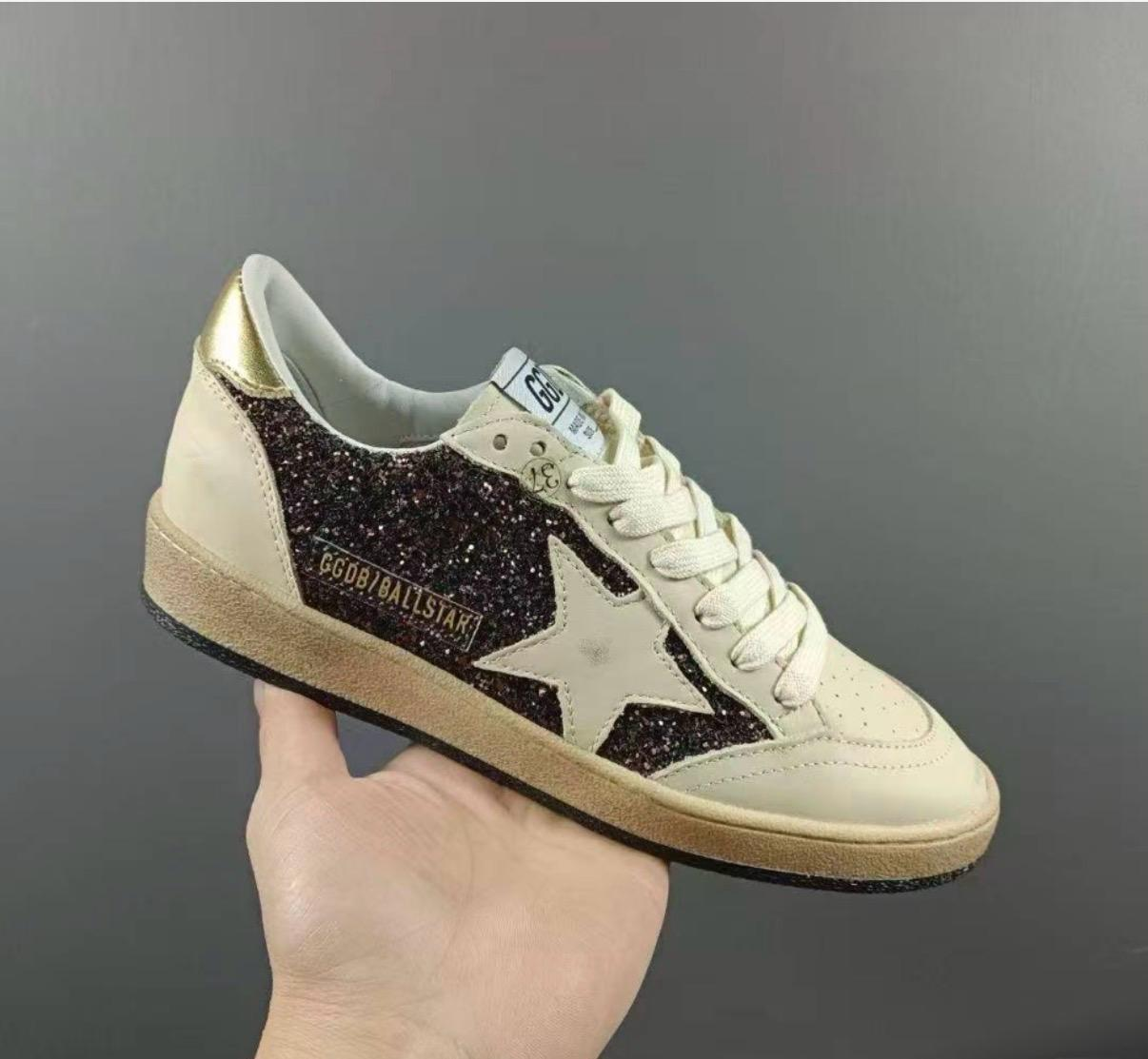 Golden Goose Ball Star Leather round-soled platform sneakers