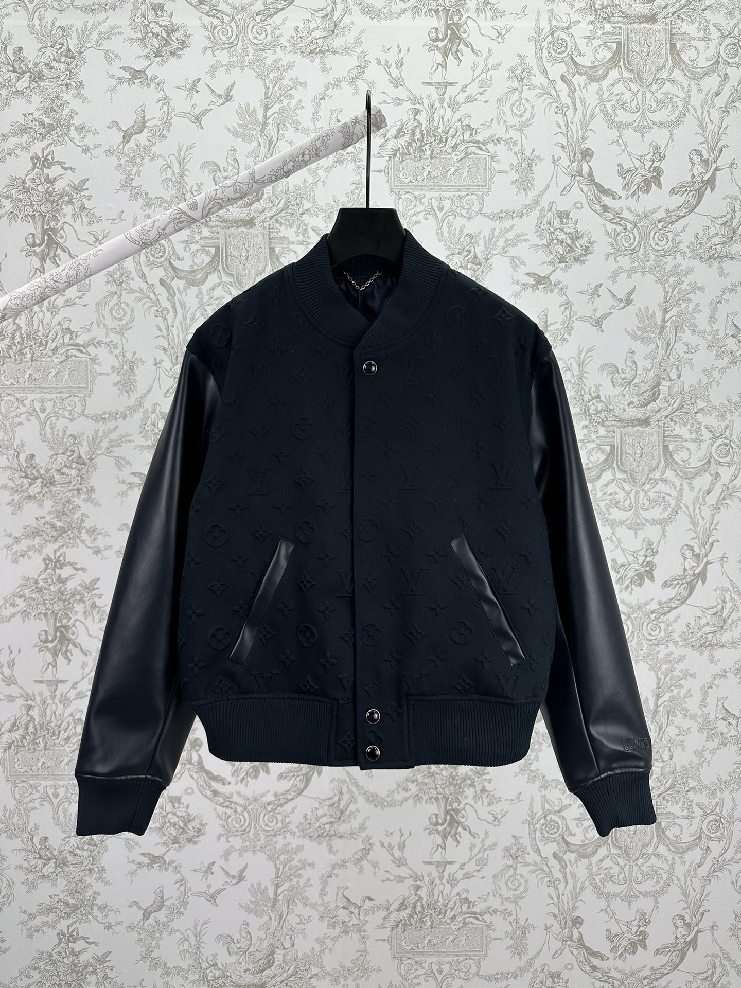LV Embossed Monogram Cotton Varsity Jacket
