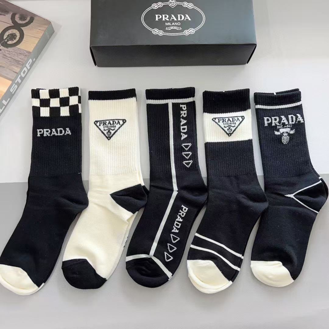 Prada Knee-High Socks [5 pairs per box]