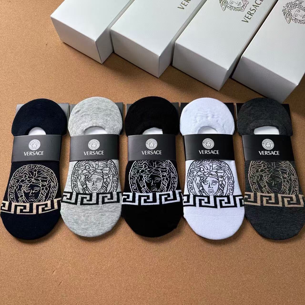 Versace Invisible Socks [5 pairs per box]