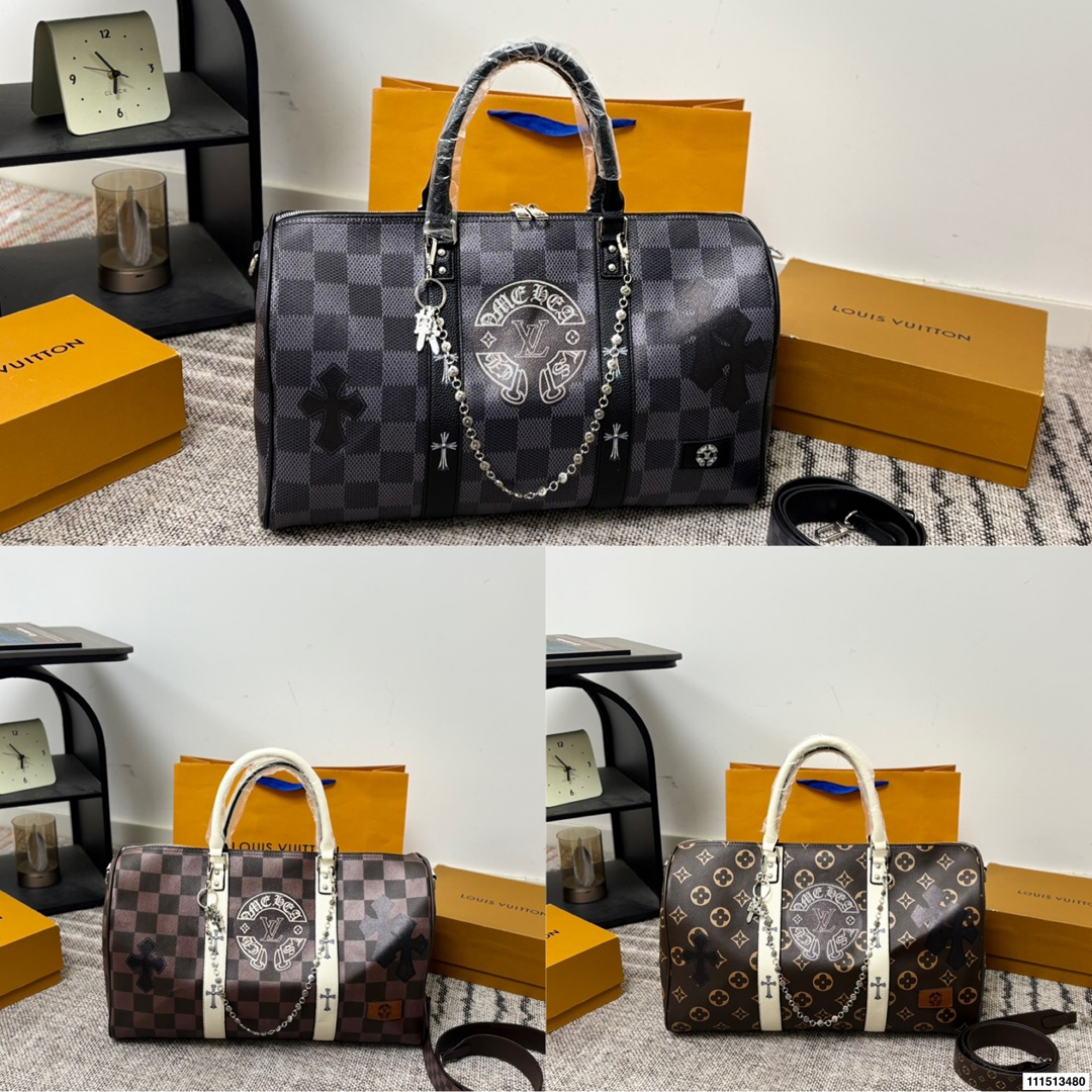 Chrome Hearts x LV Keepall Travel Bag