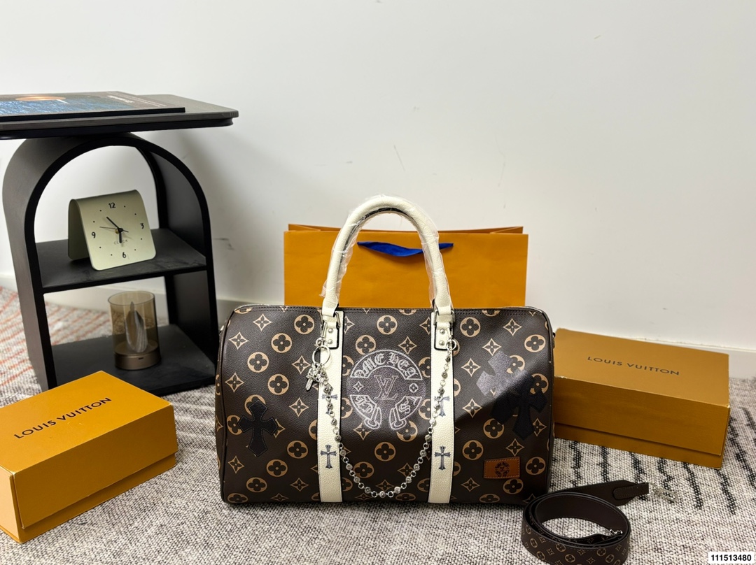 Chrome Hearts x LV Keepall Travel Bag
