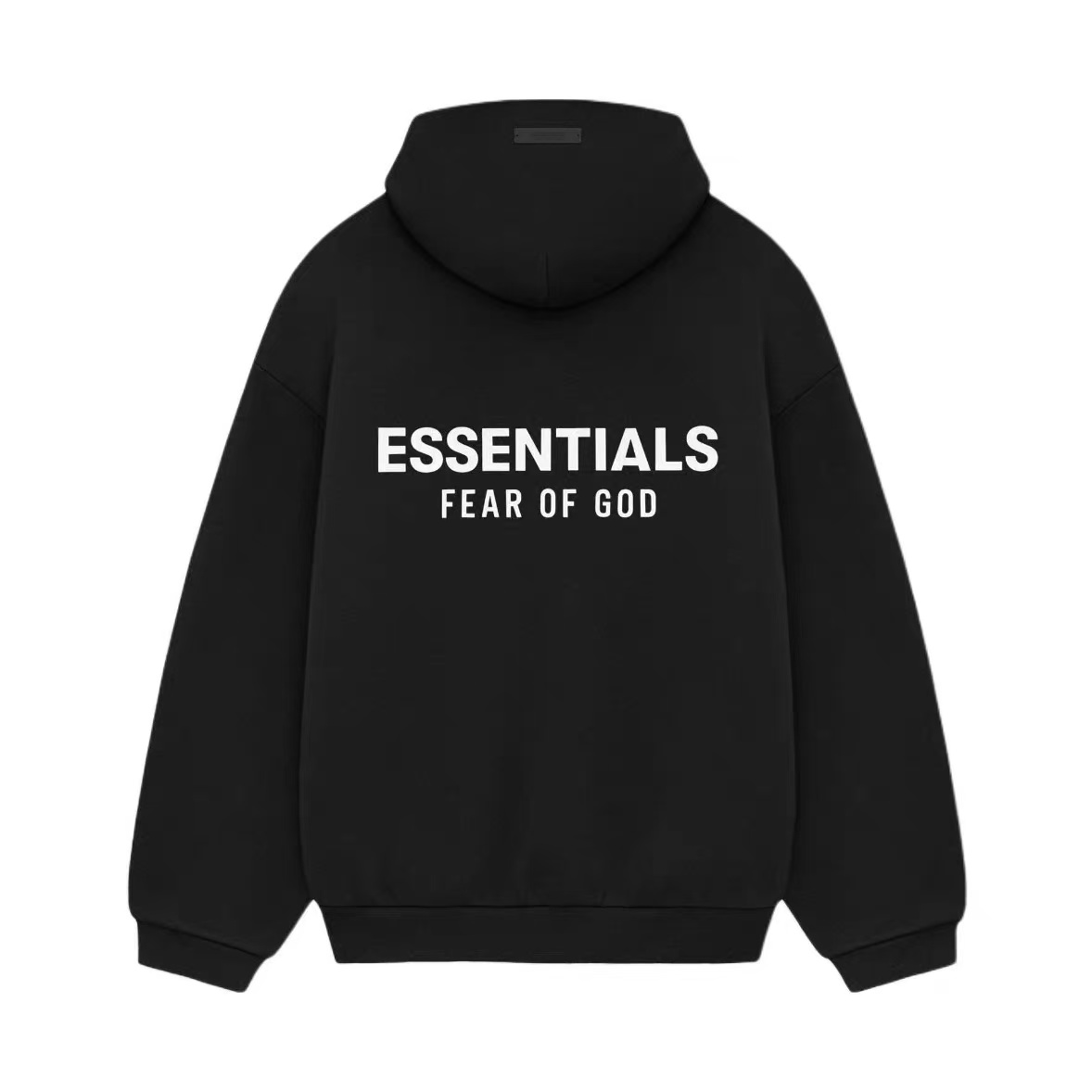 Essentials Minimalist Silicone Letter Print, Comfortable Fleece-Lined Letter Sweatshirt