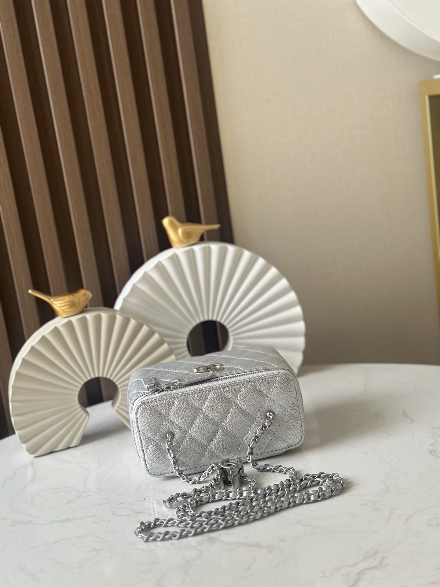 Chanel Quilted Vanity Makeup Box