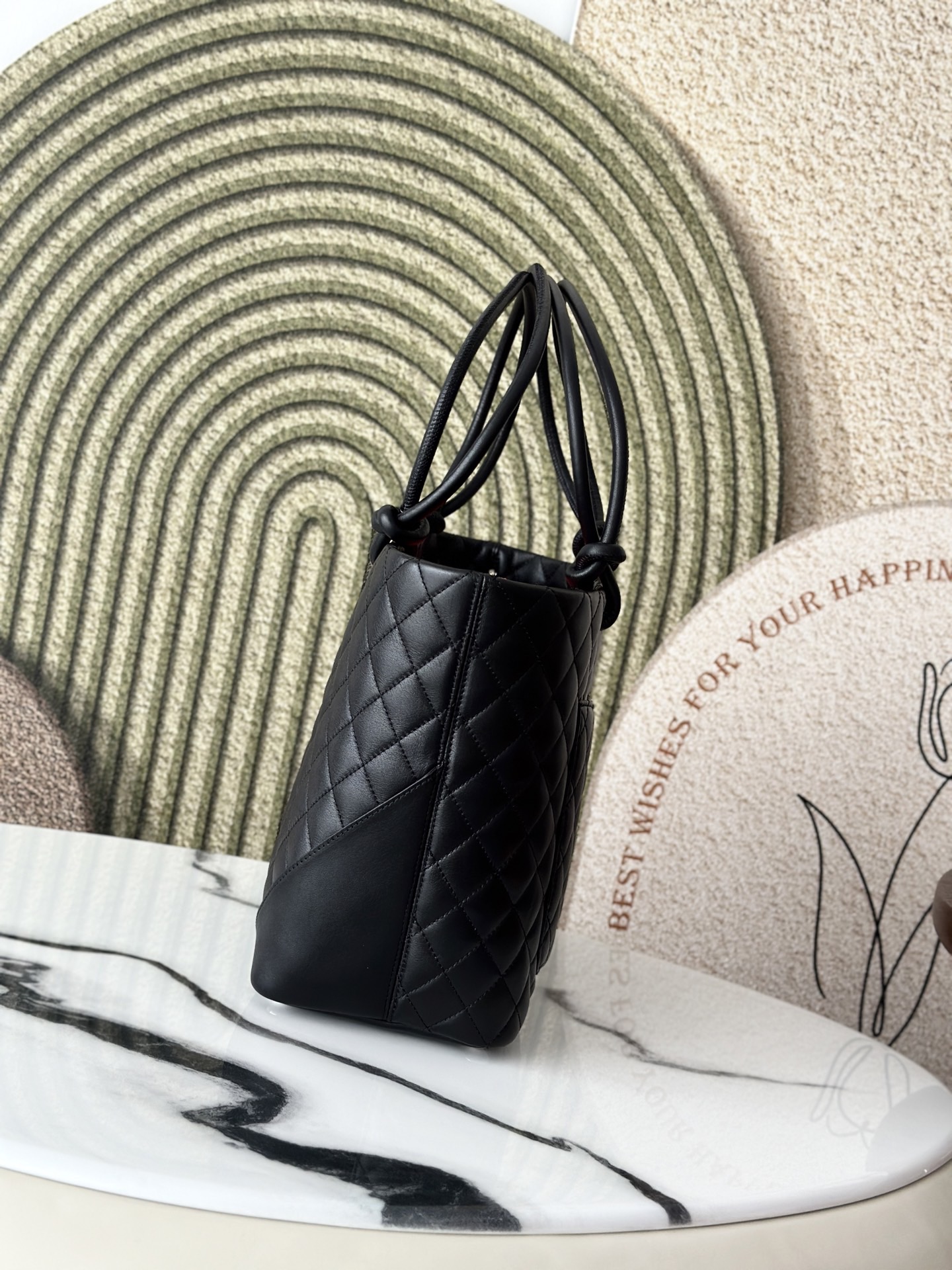 Chanel Vintage Black Cambon Ohanel Tote Bag