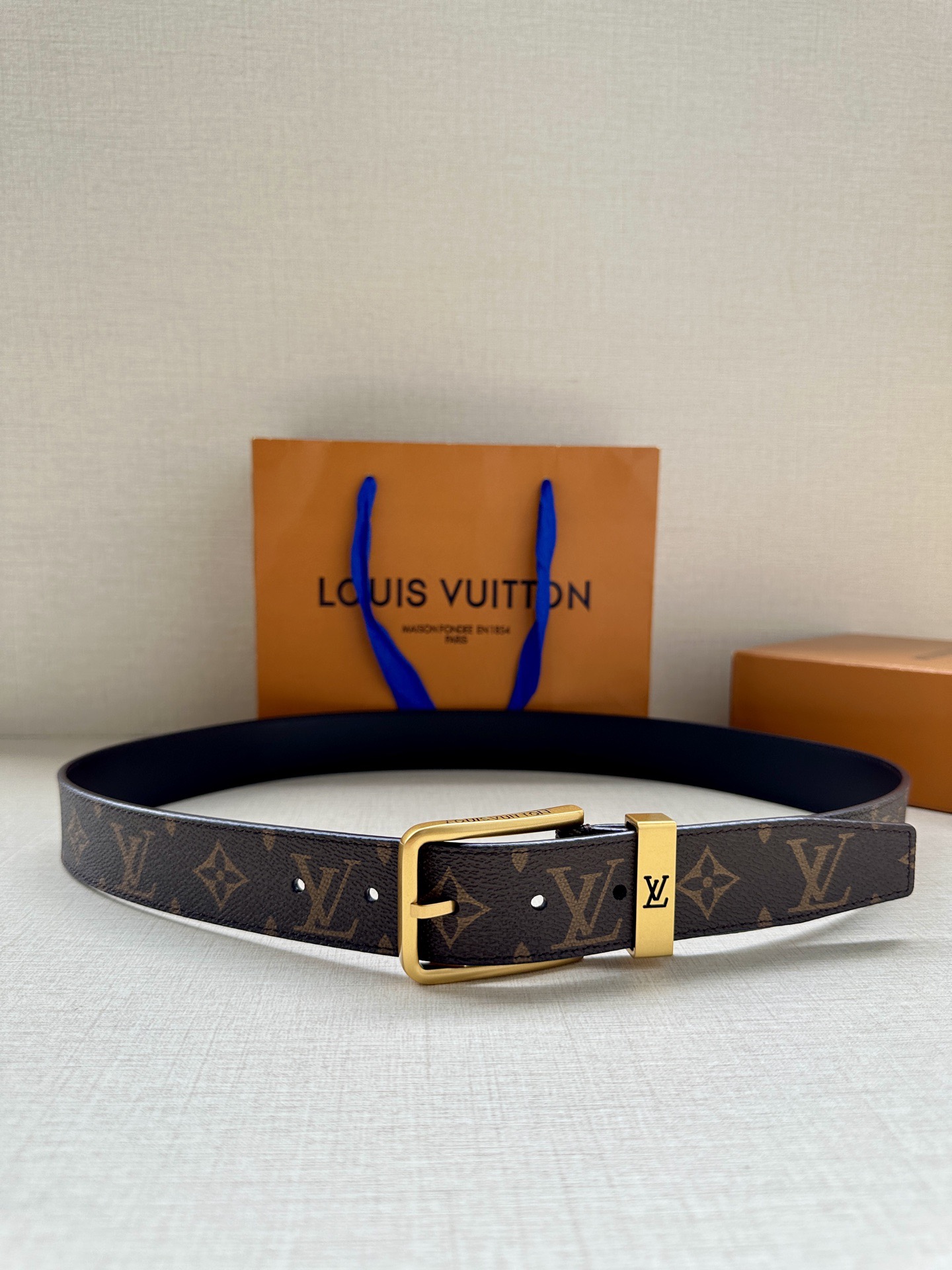 LV Saint Germain Monogram Eclipse 35mm Belt