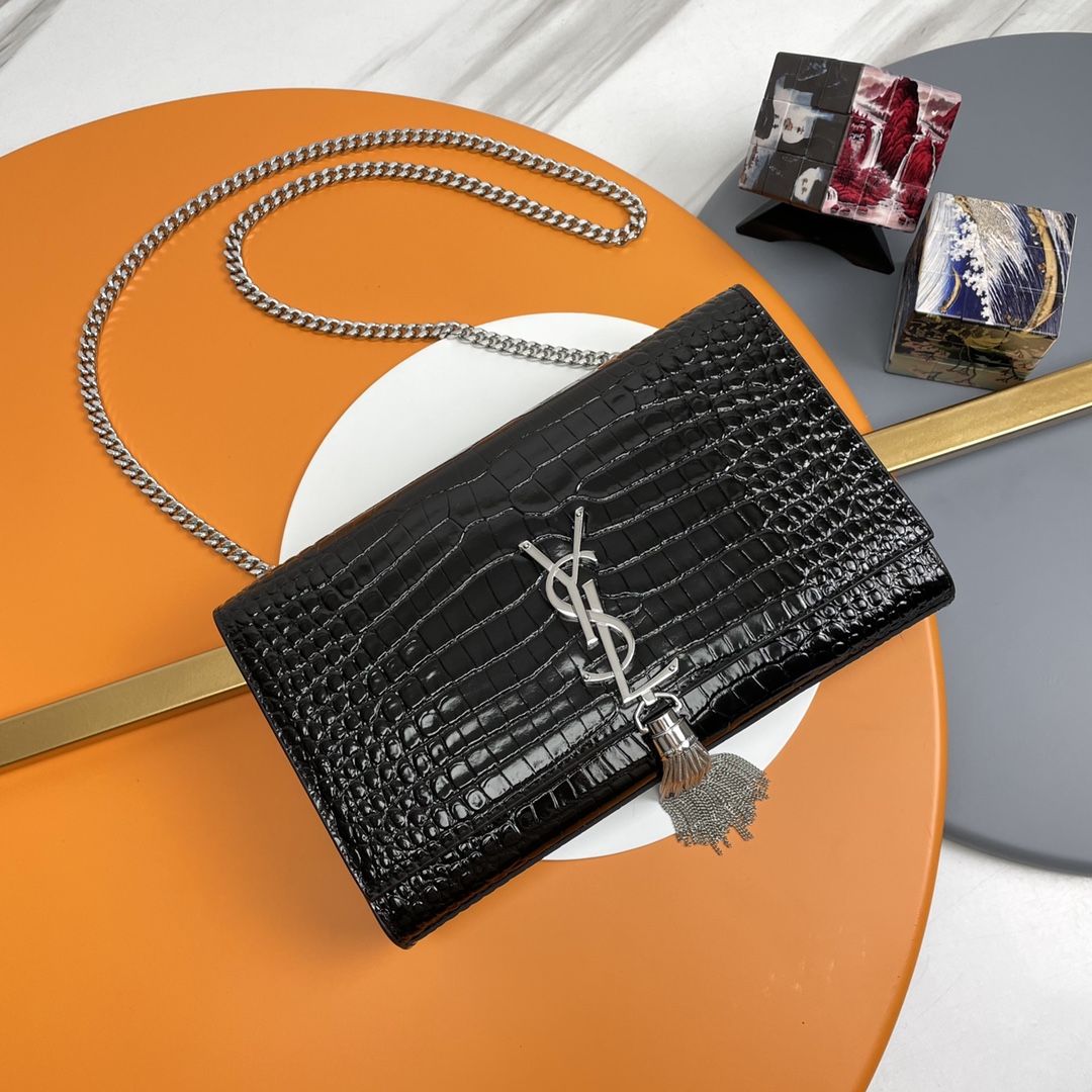 YSL Kate 24cm Crocodile Pattern Bag - 10A