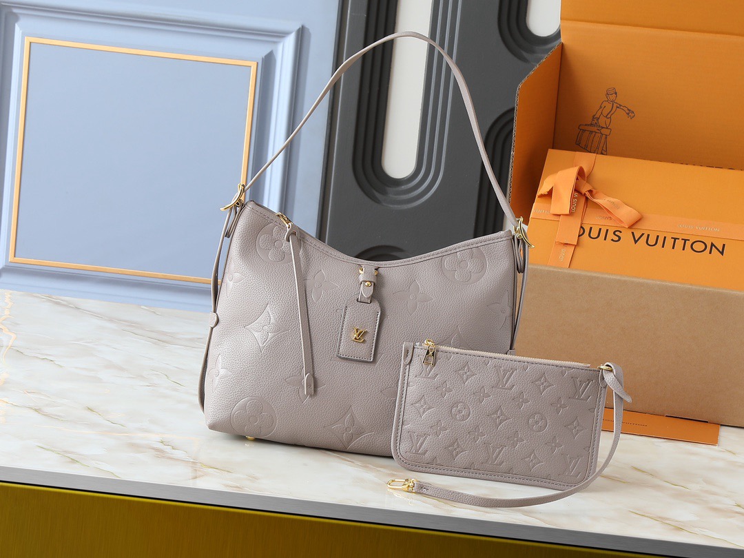 LV CarryAll PM Monogram Empreinte Leather Women Handbag