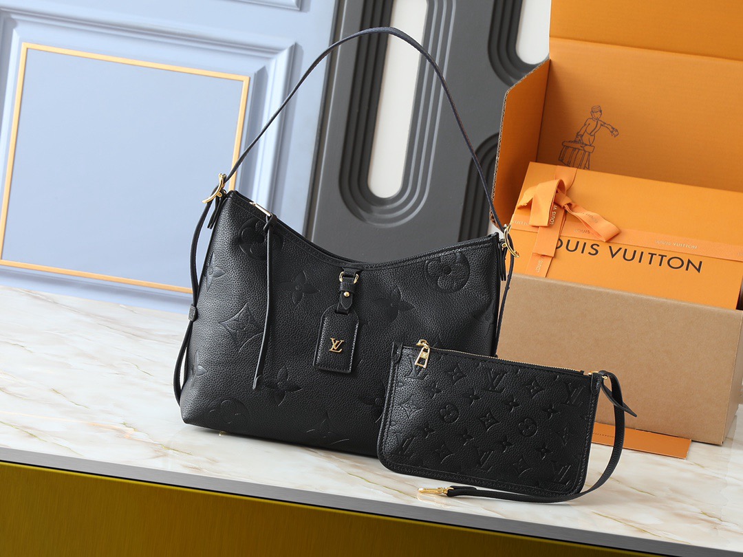 LV CarryAll PM Monogram Empreinte Leather Women Handbag