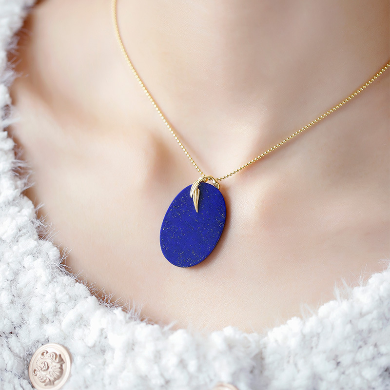 【Love luck】Silver gold-plated inlaid business pendant