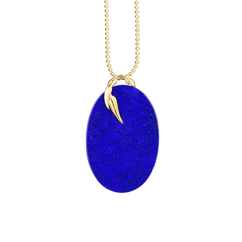 【Love luck】Silver gold-plated inlaid business pendant