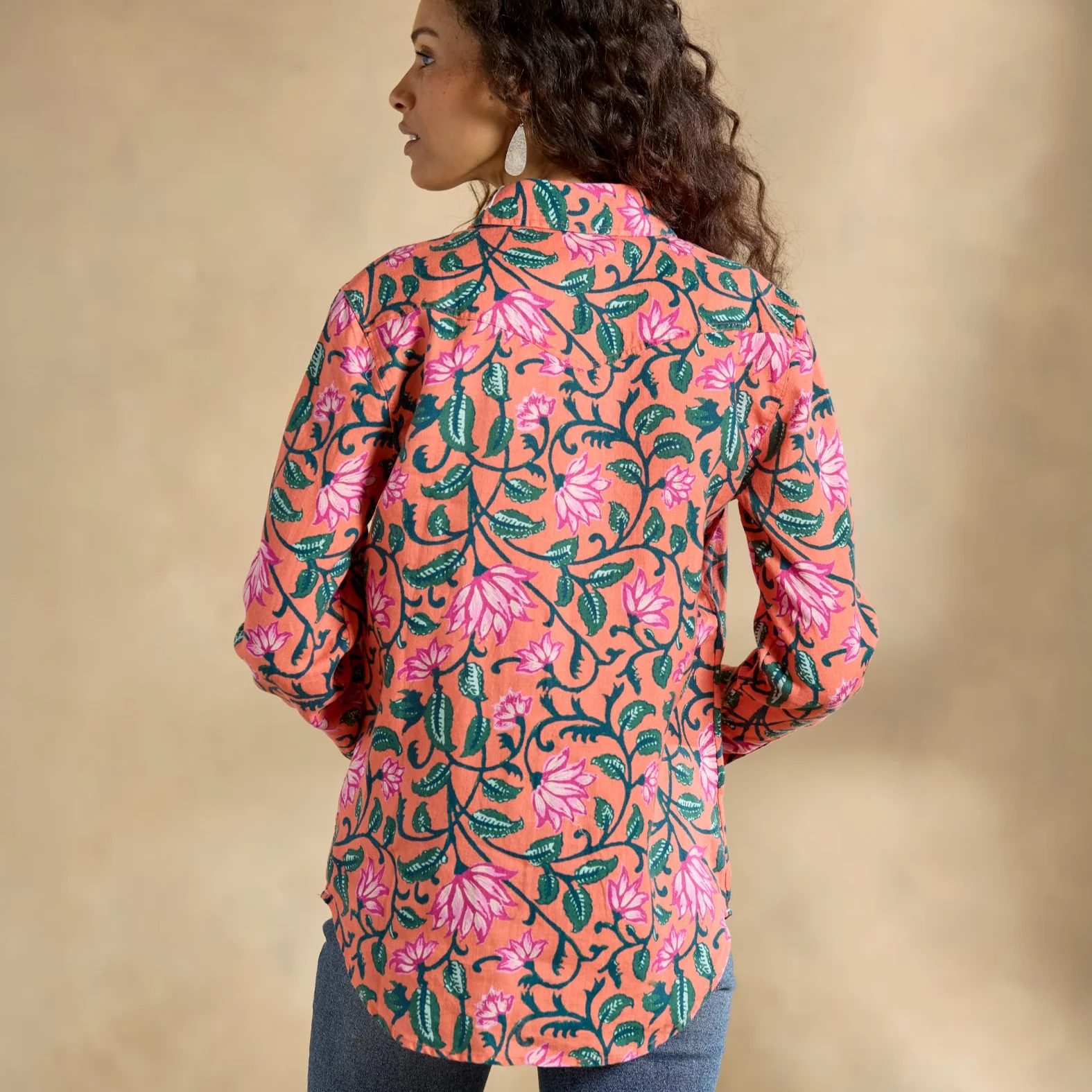 Willow Linen Floral Shirt, Petite