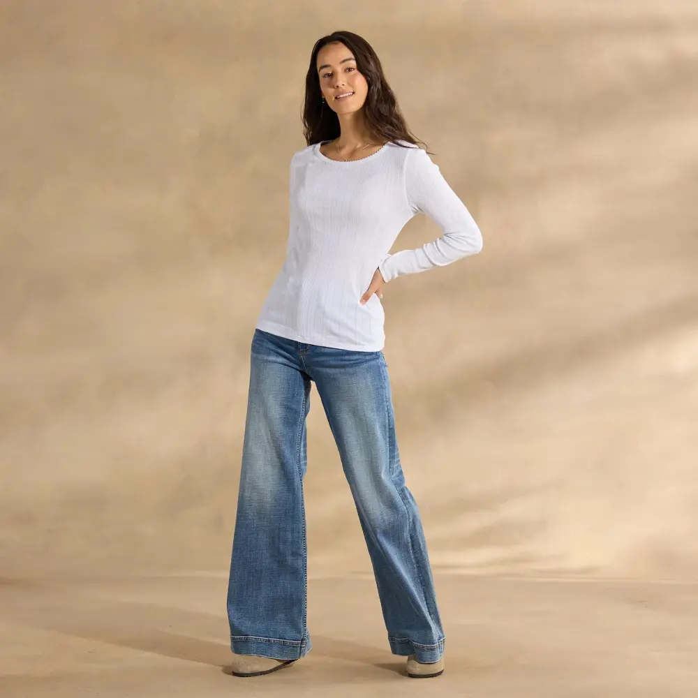 Perfect Pointelle Crewneck