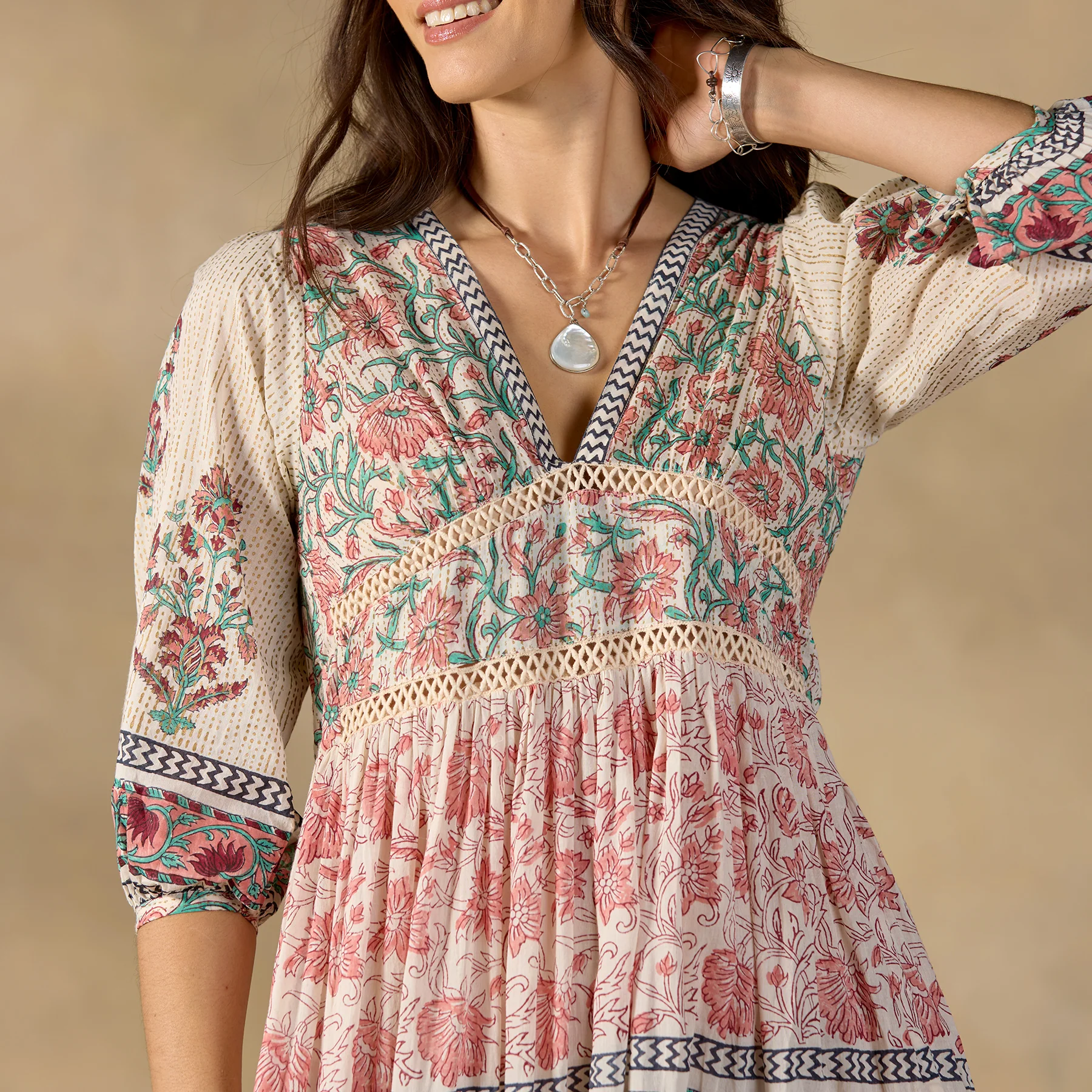 Peacock Flare Midi Dress