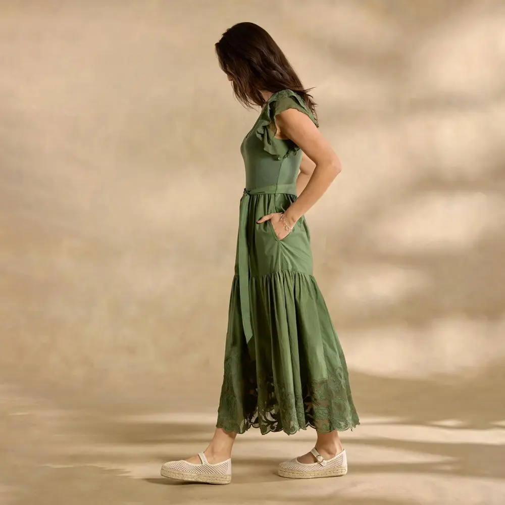 Madera Mixed-Media Dress