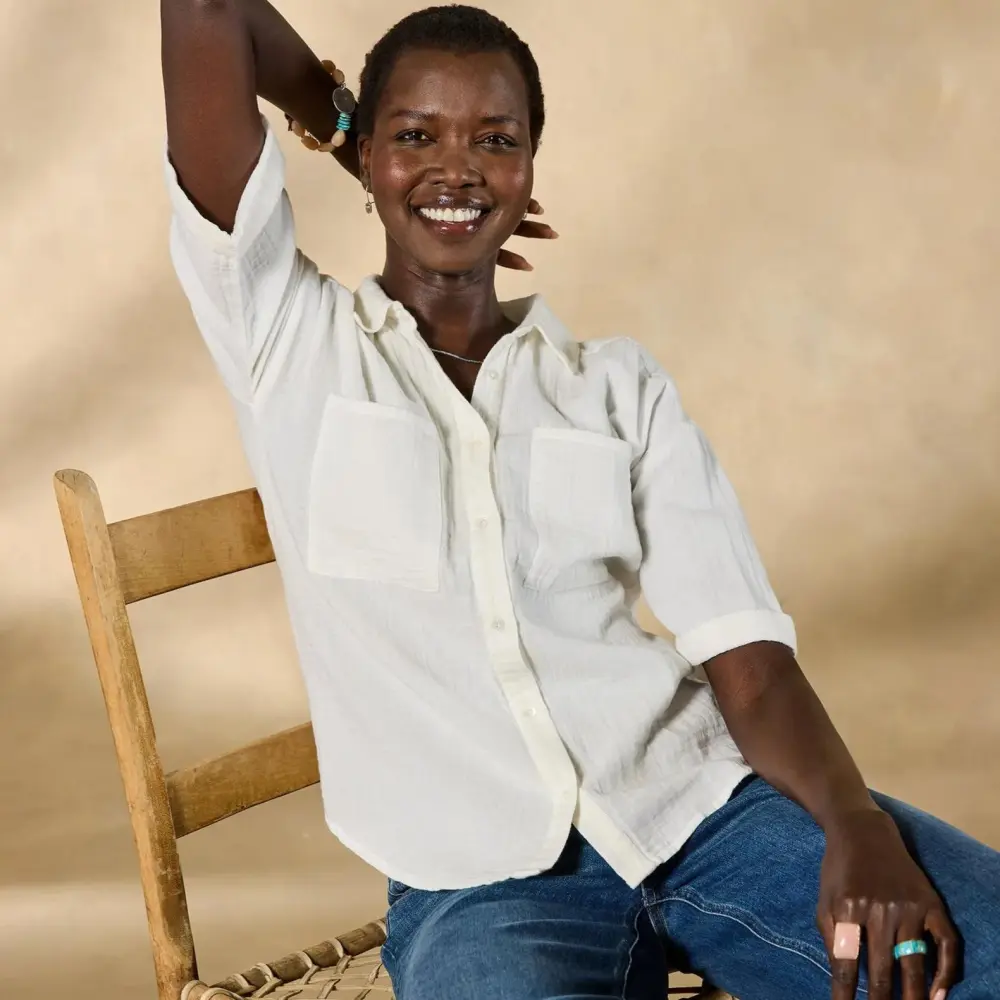 Mona Gauze Camp Shirt