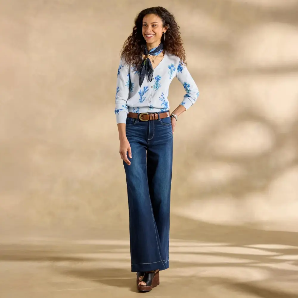 Larkspur Floral Cardigan