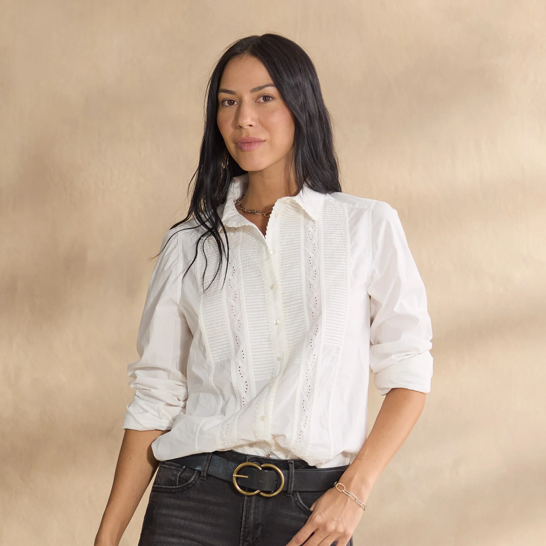 Clarice Tuxedo Shirt, Petite