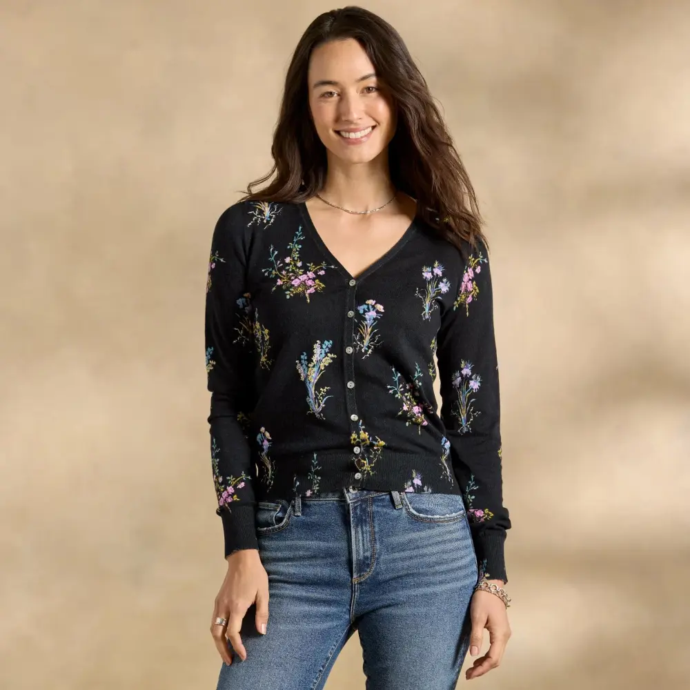 Larkspur Floral Cardigan