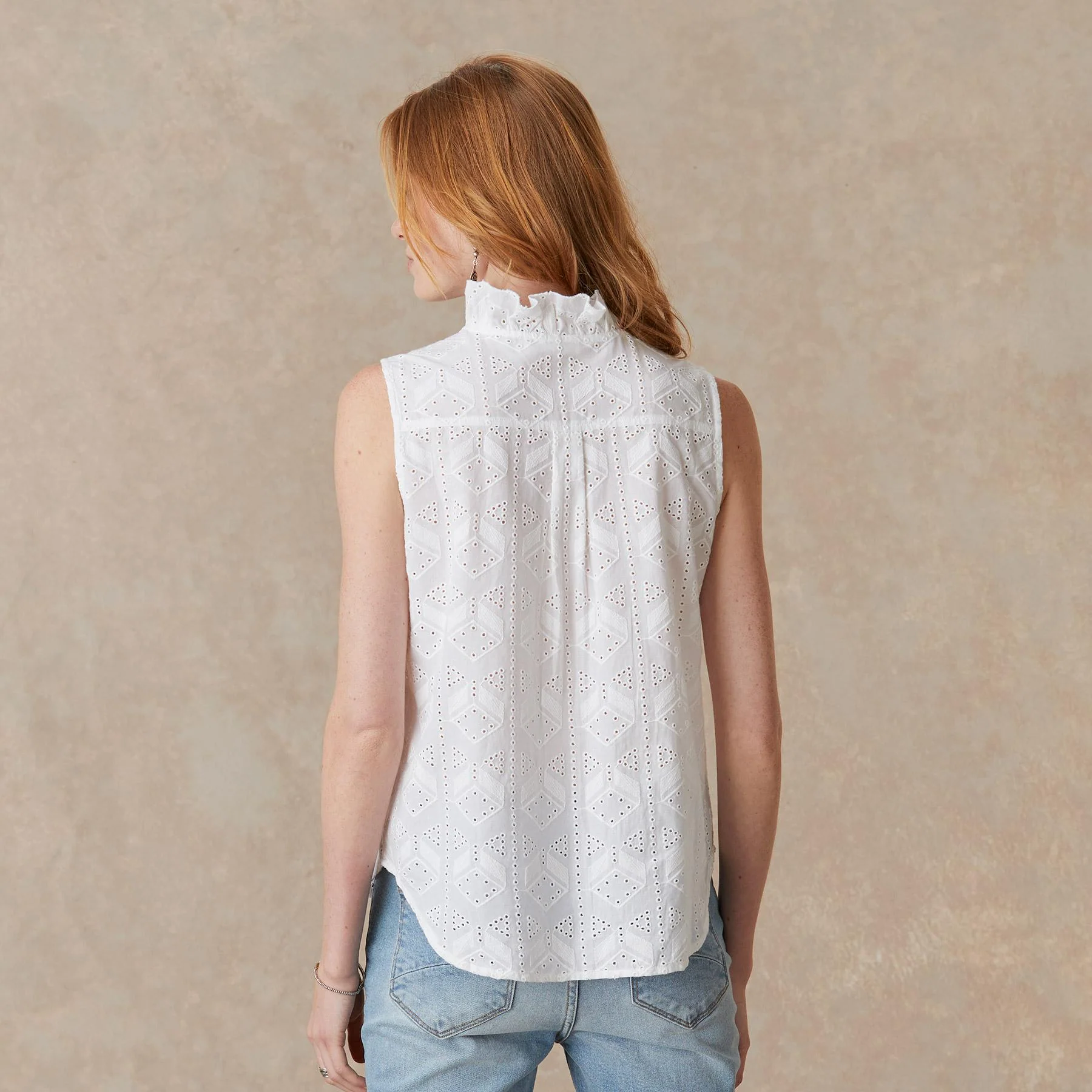 Sienna Ruffle Eyelet Top