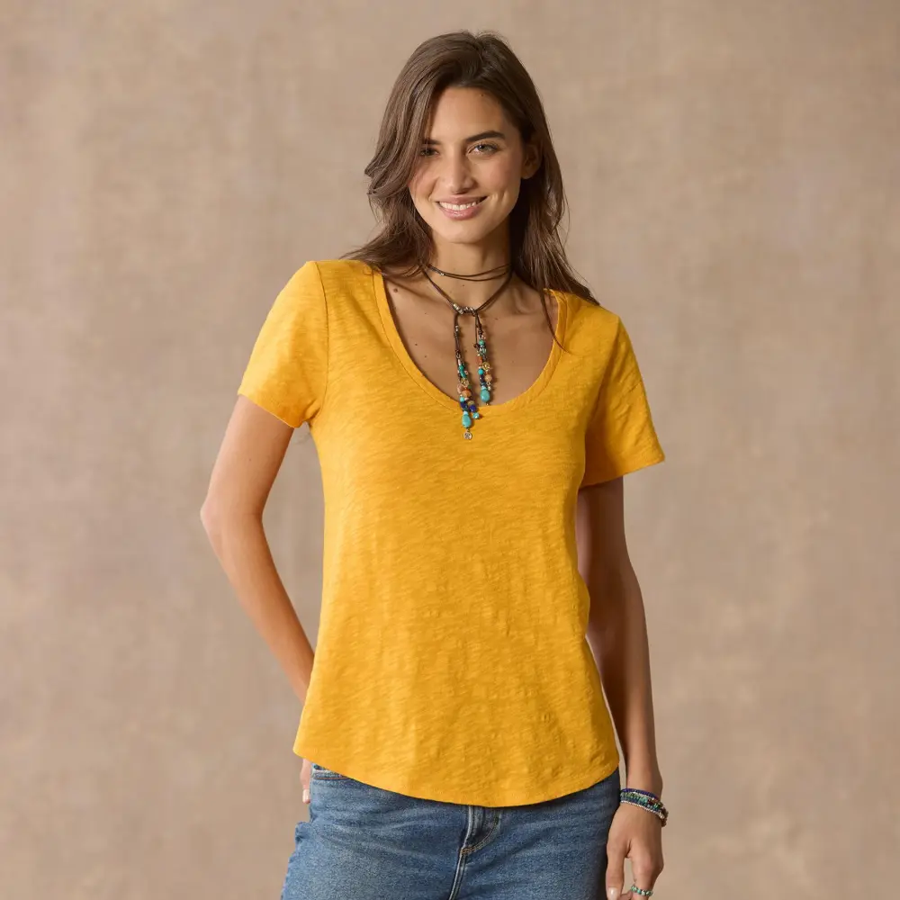 Ultimate Airy Slub Scoopneck Tee