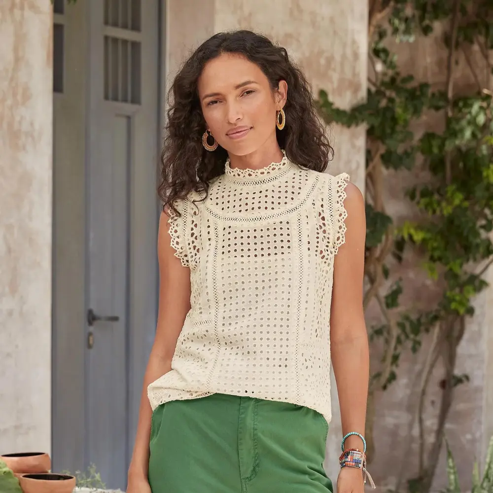 Lyra Eyelet Top