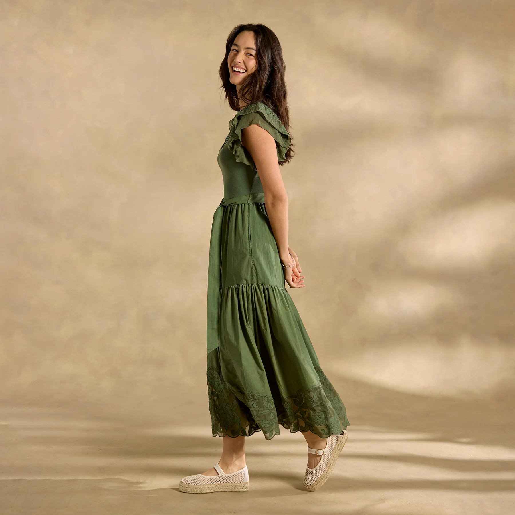 Madera Mixed-Media Dress, Petite