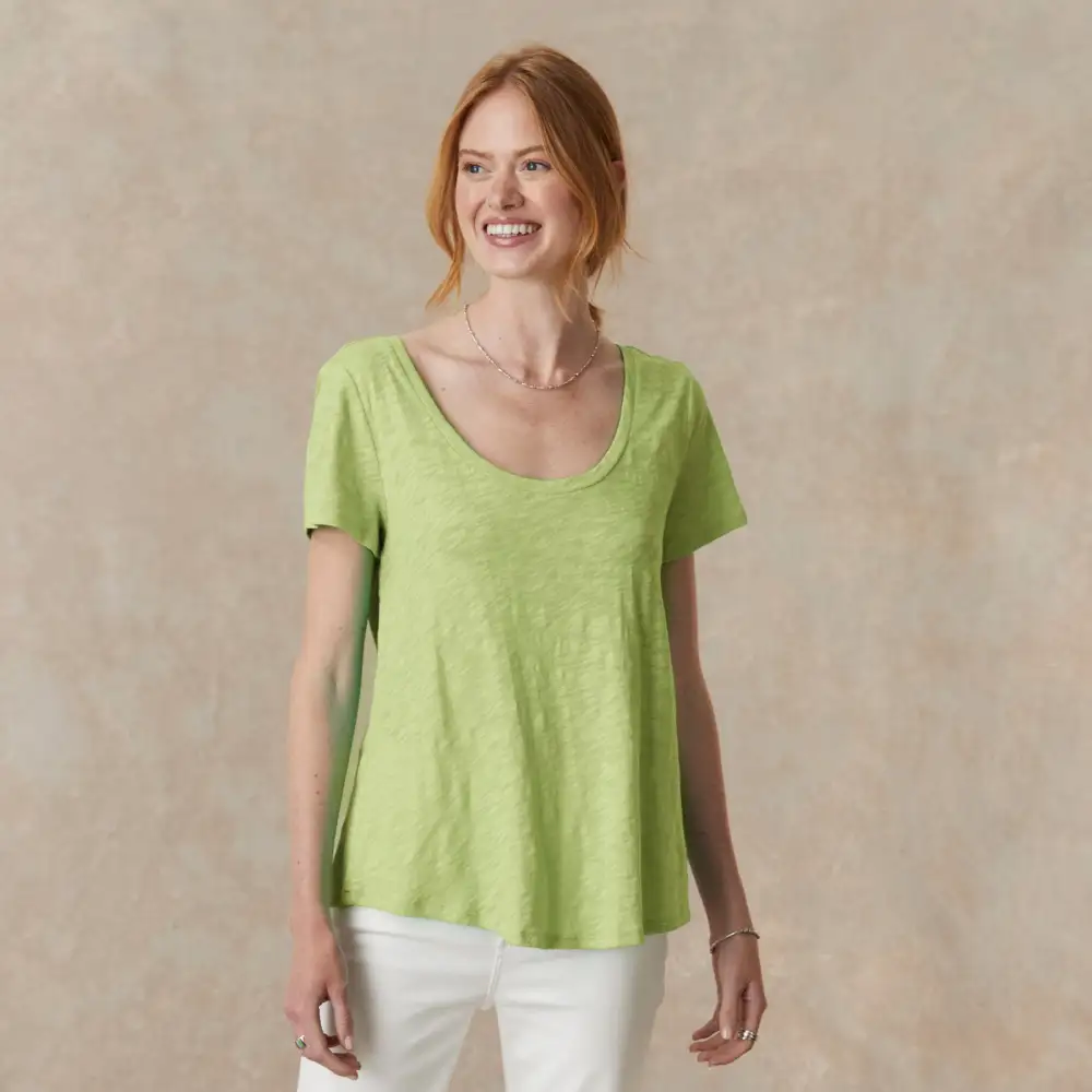 Ultimate Airy Slub Scoopneck Tee