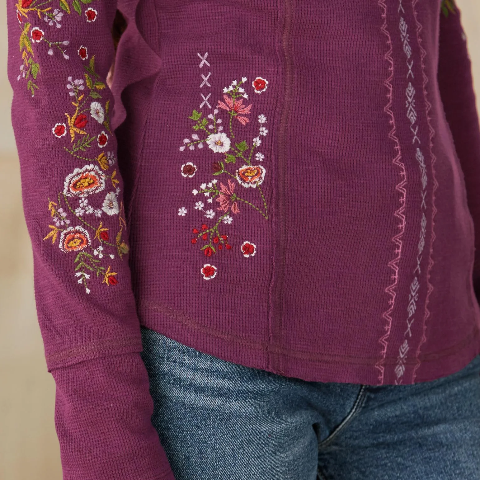 Fayette Floral Henley, Petite