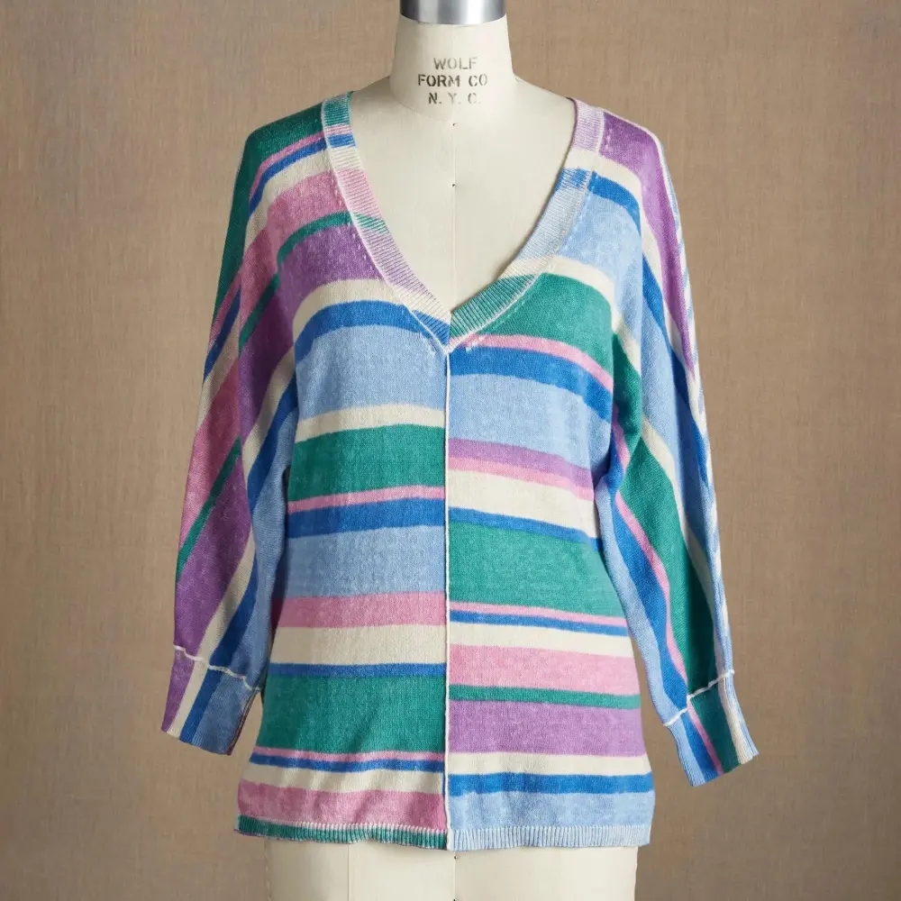 Johanna Striped Sweater, Petite