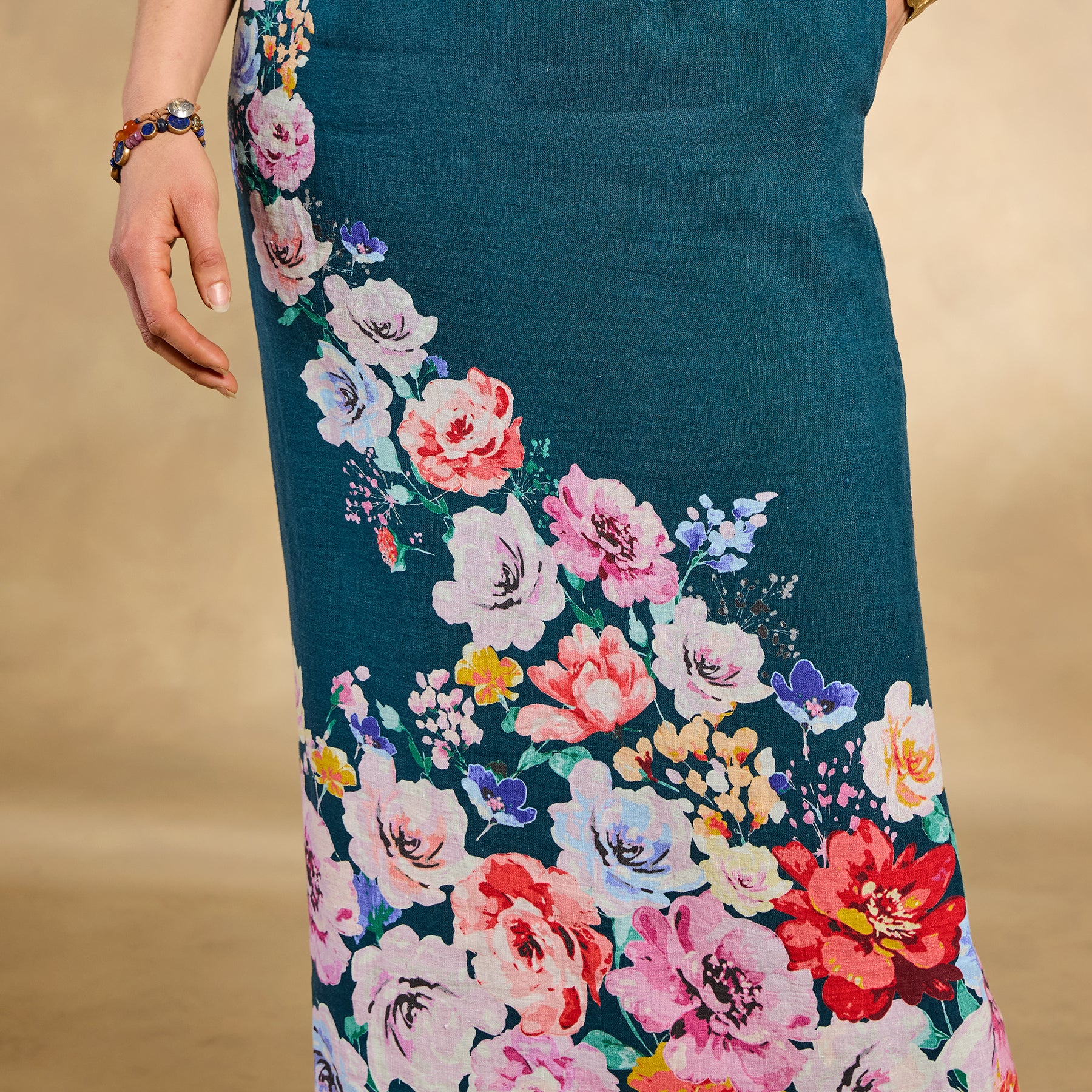 Graceful Verenia Linen Skirt, Petite