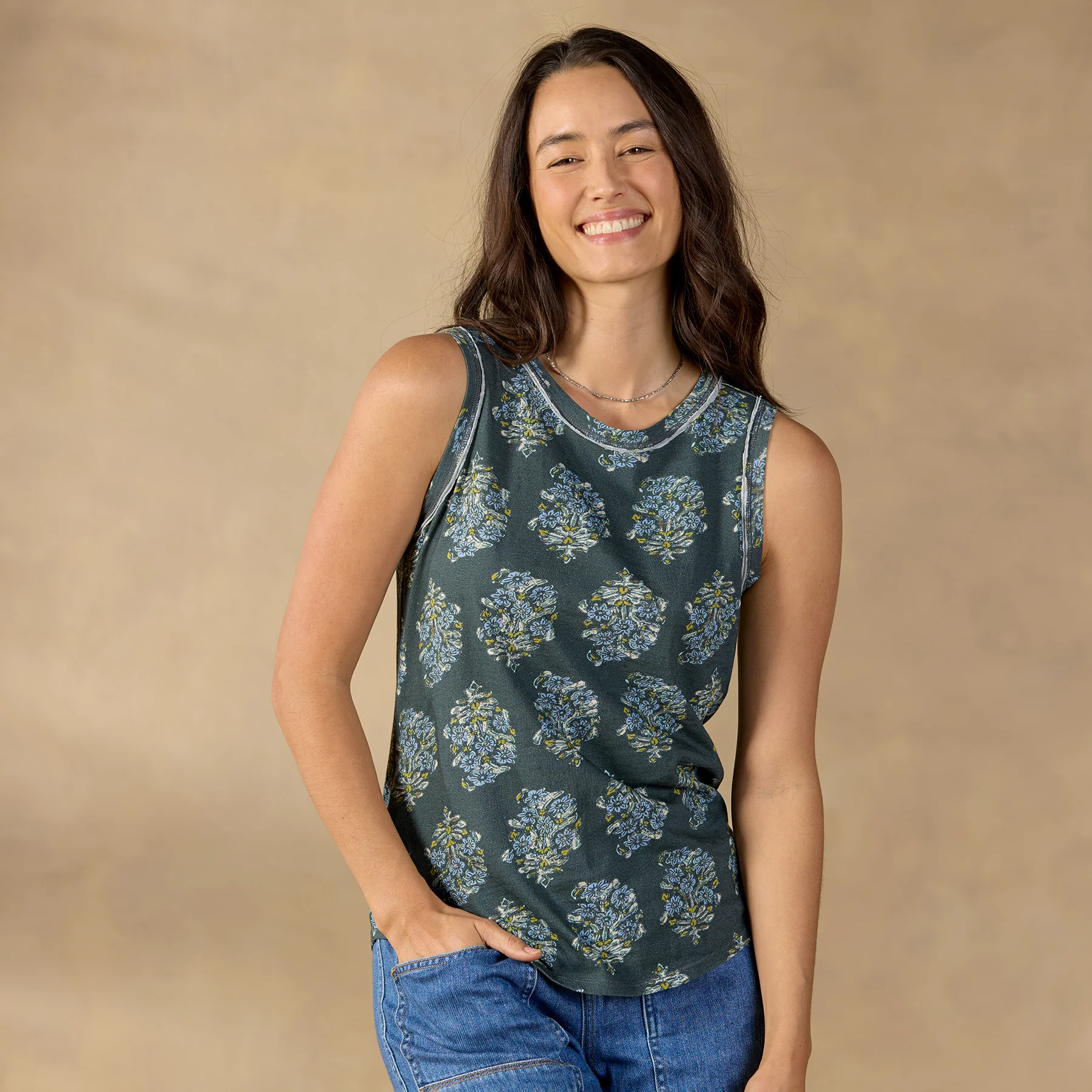 Mollie Printed Tank, Petite