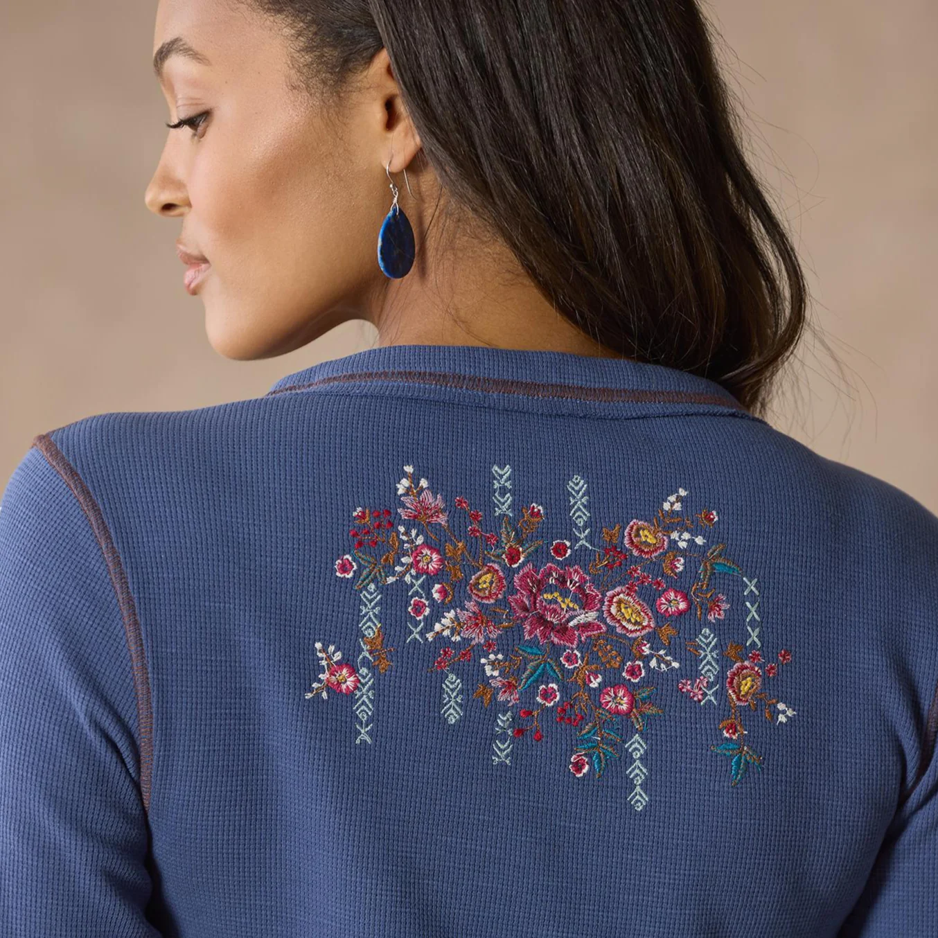 Fayette Floral Henley, Petite