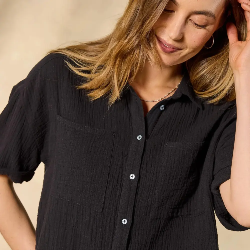 Mona Gauze Camp Shirt