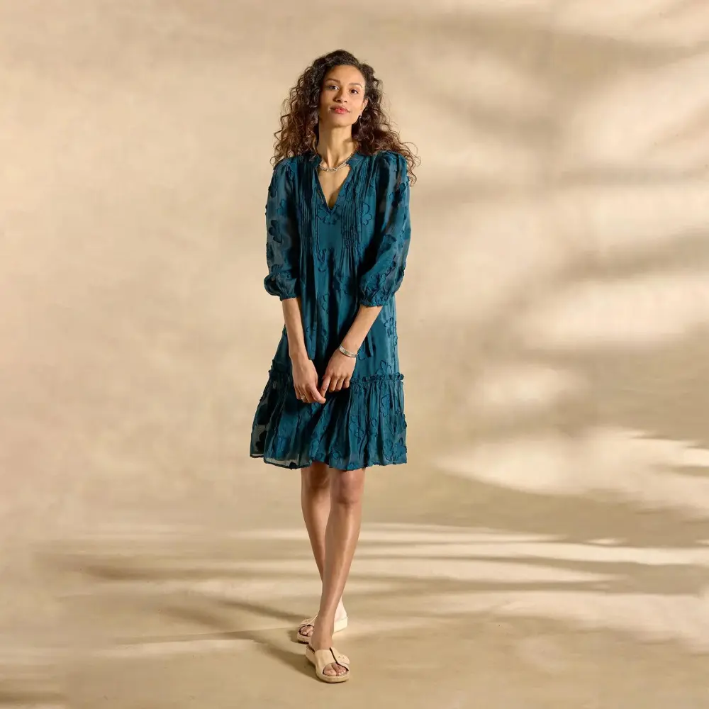 Fanciful Florals Dress, Petite