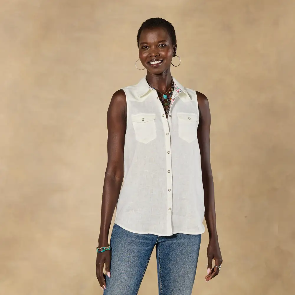 Willow Linen Sleeveless Top