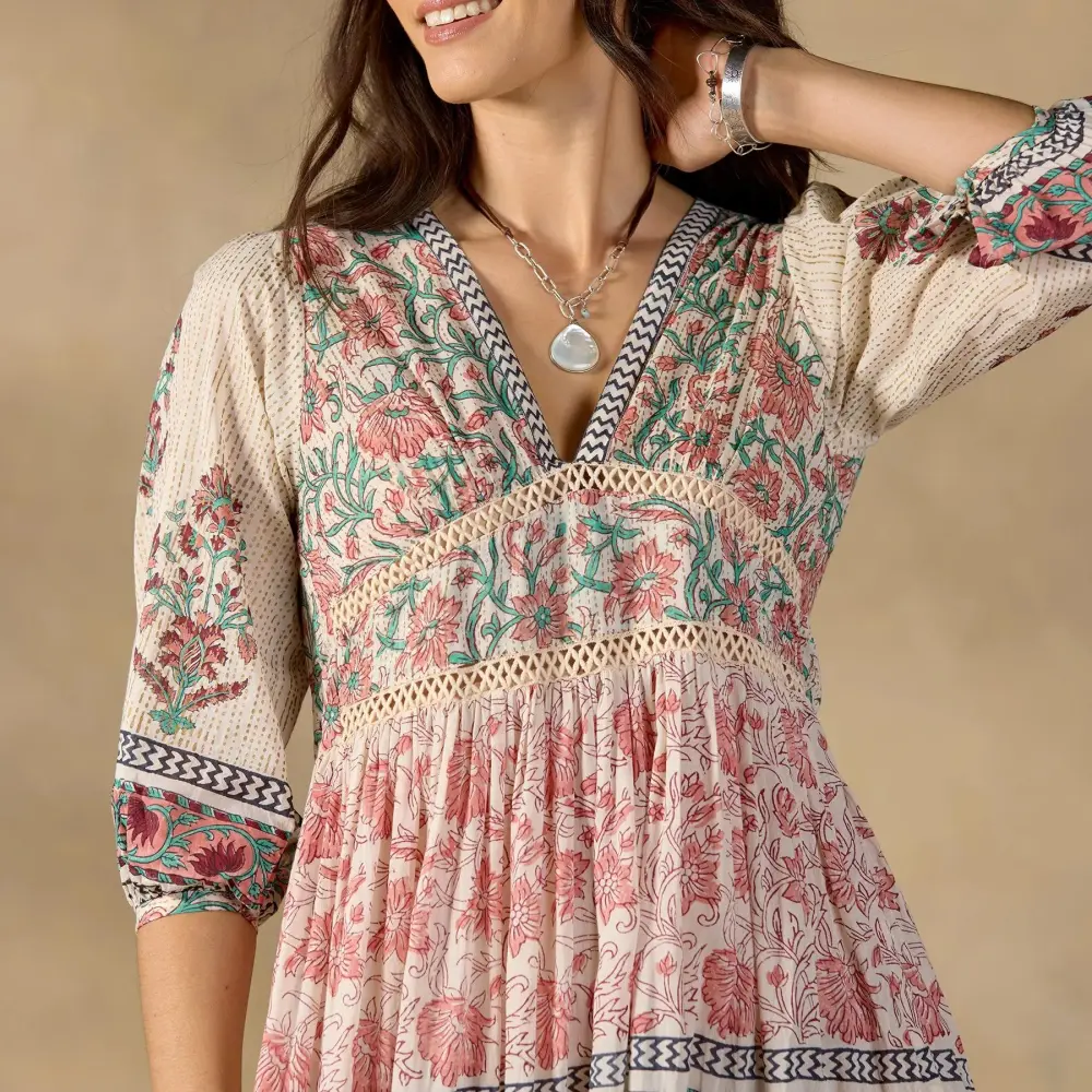 Peacock Flare Midi Dress