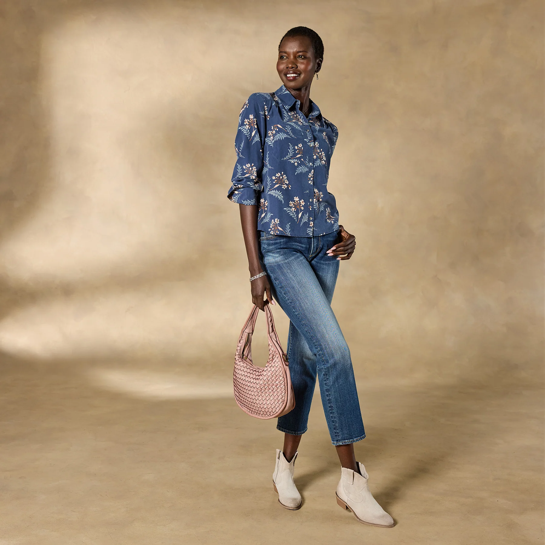 Ryleigh Mixed-Print Shirt