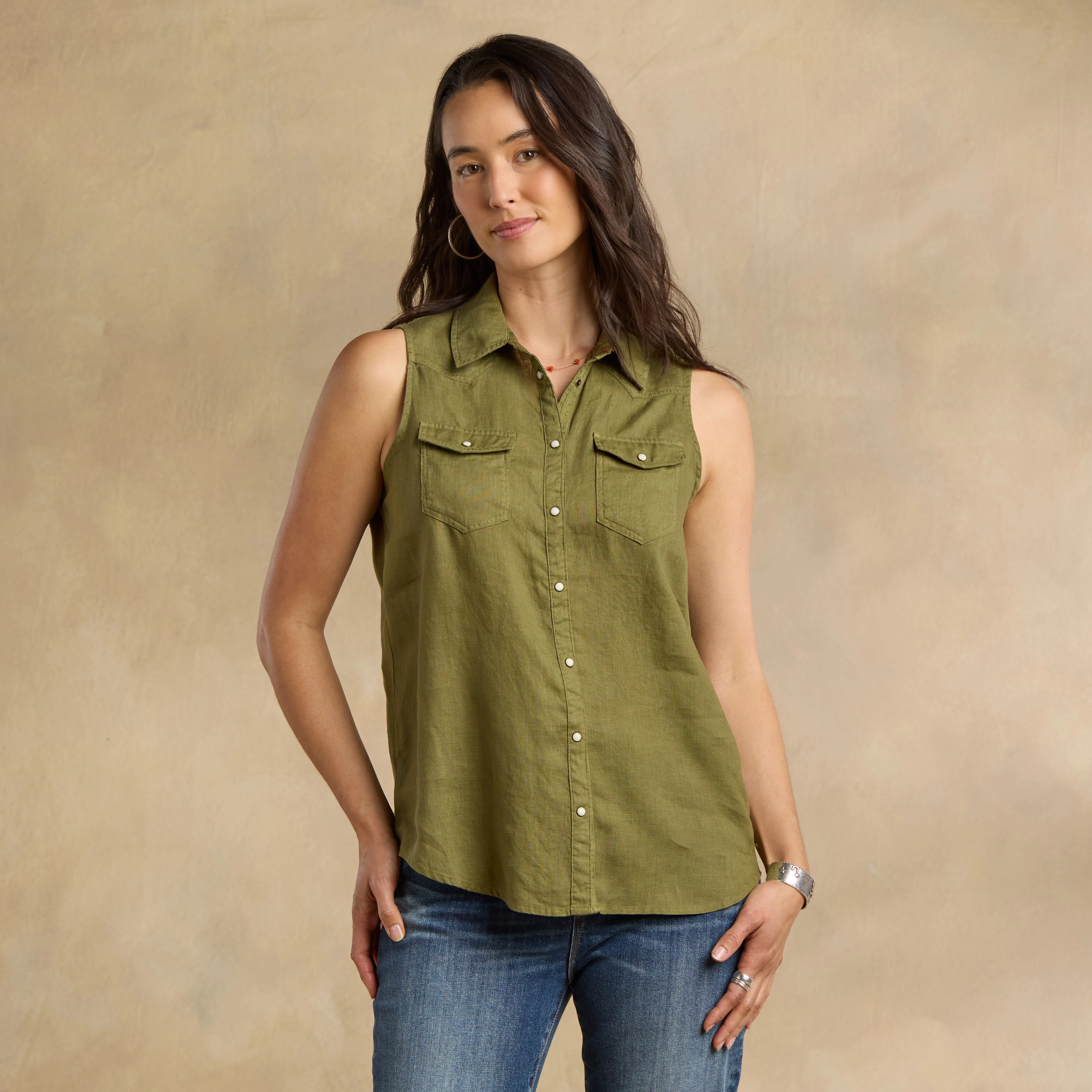 Willow Linen Sleeveless Top