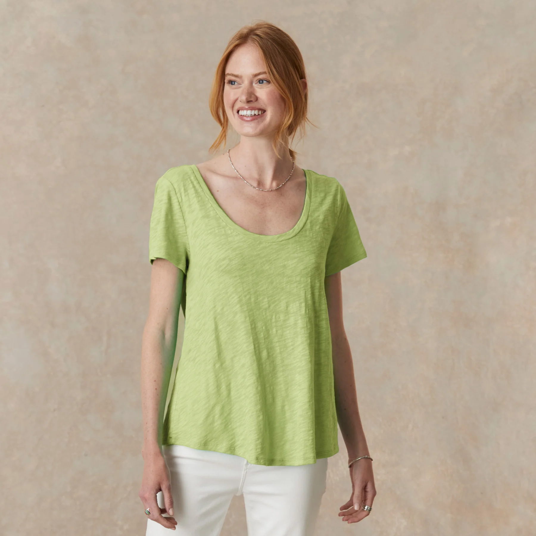 Ultimate Airy Slub Scoopneck Tee